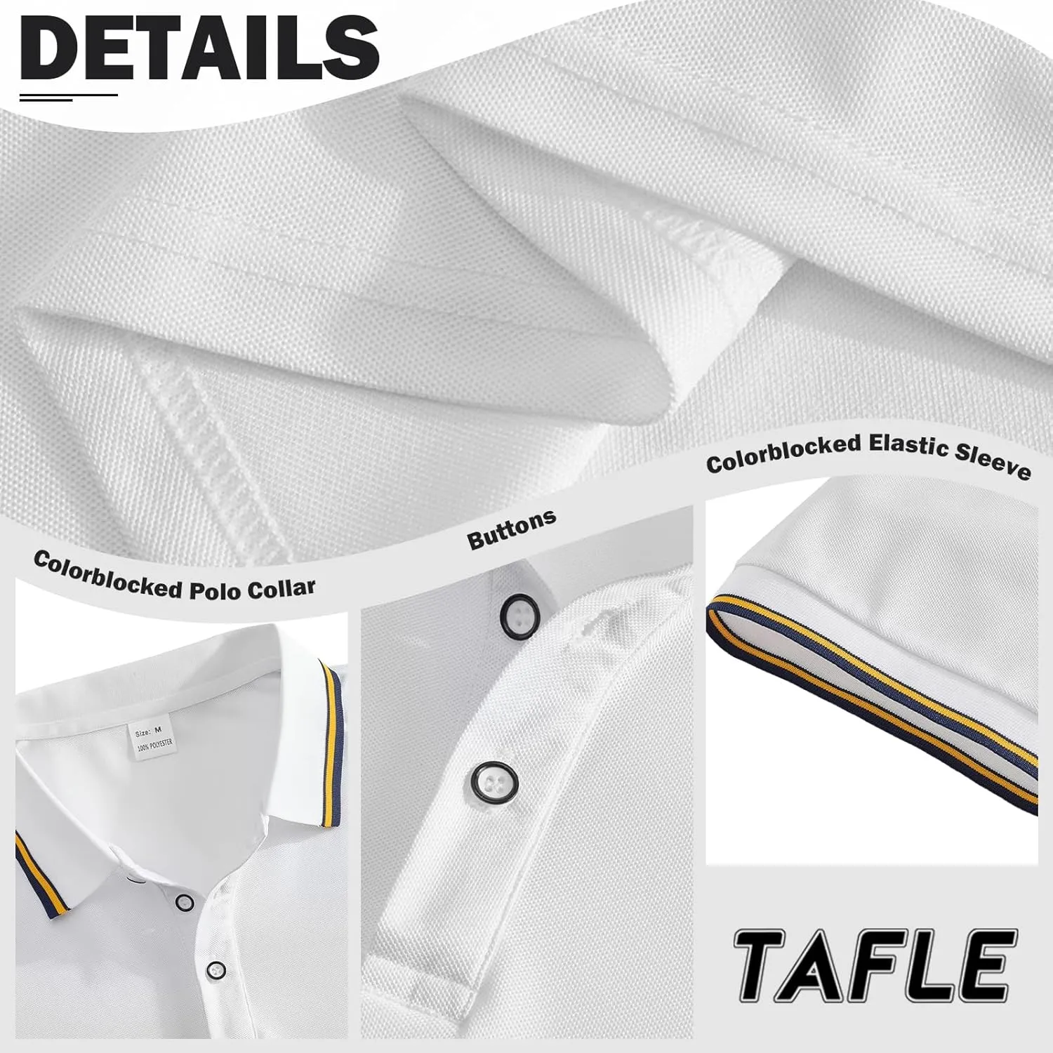 3 Pack Men's Polo Shirts Quick-Dry Short Sleeve Athletic Polo Shirts Moisture Wicking Business Casual Golf Shirts