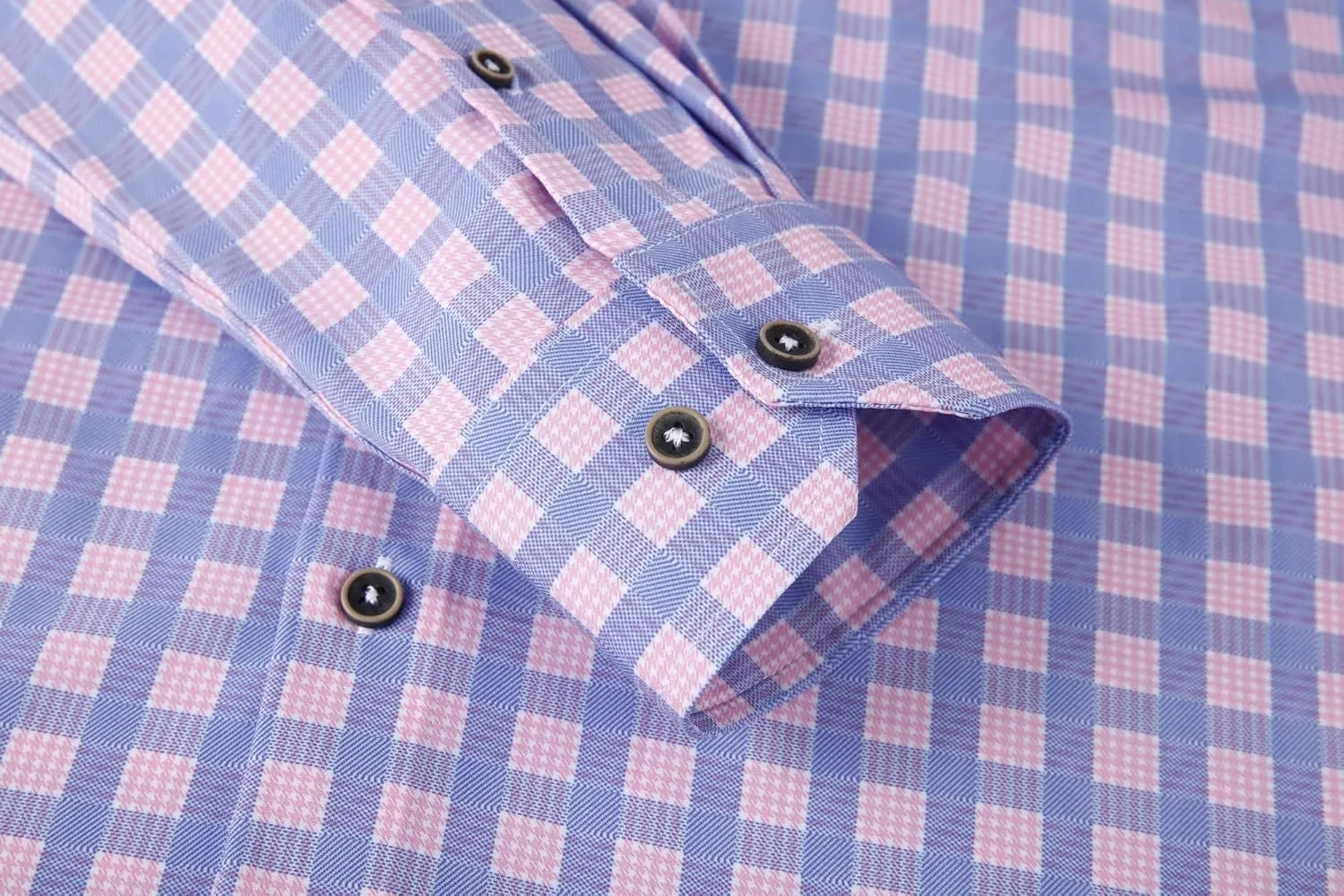 Alex Vando Mens Button Down Shirts Wrinkle Free 4-Way Stretch Print Business Casual Shirt