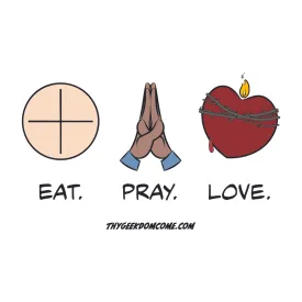 Catholic Sticker: Eat. Pray. Love. - Wholesale (Set of 5)