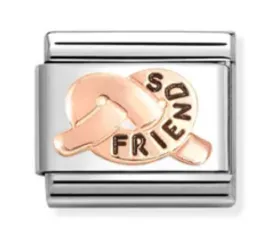Classic Friends Knot Charm Rose Gold