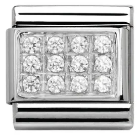 Classic PAVE,S/Steel,CZ 925 silver White    330307/01