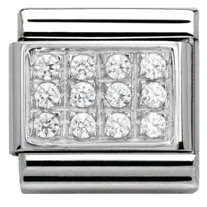 Classic PAVE,S/Steel,CZ 925 silver White    330307/01