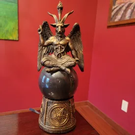 DEFECT DISCOUNT - Baphomet Black Storm Ball Statue