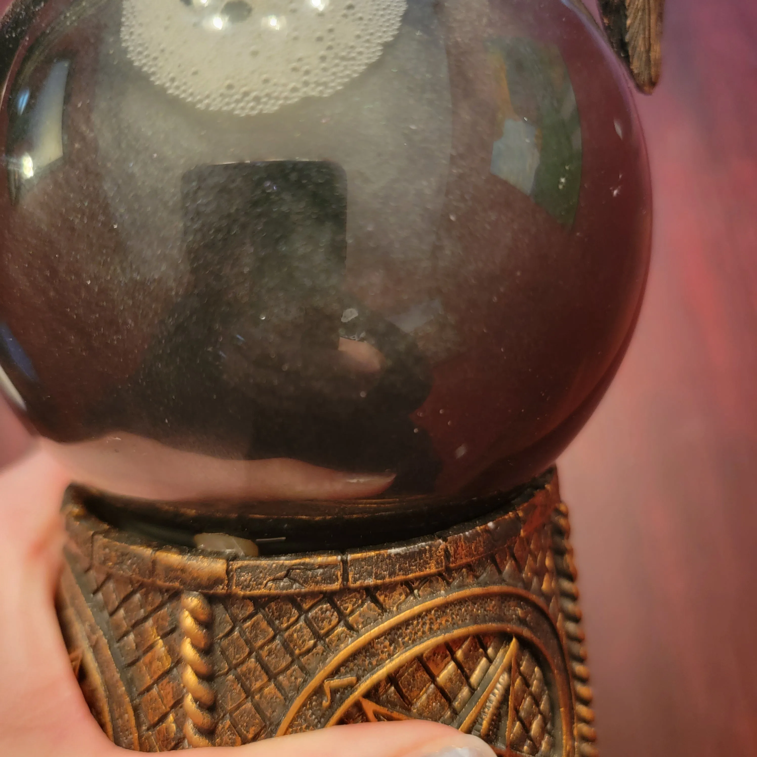DEFECT DISCOUNT - Baphomet Black Storm Ball Statue