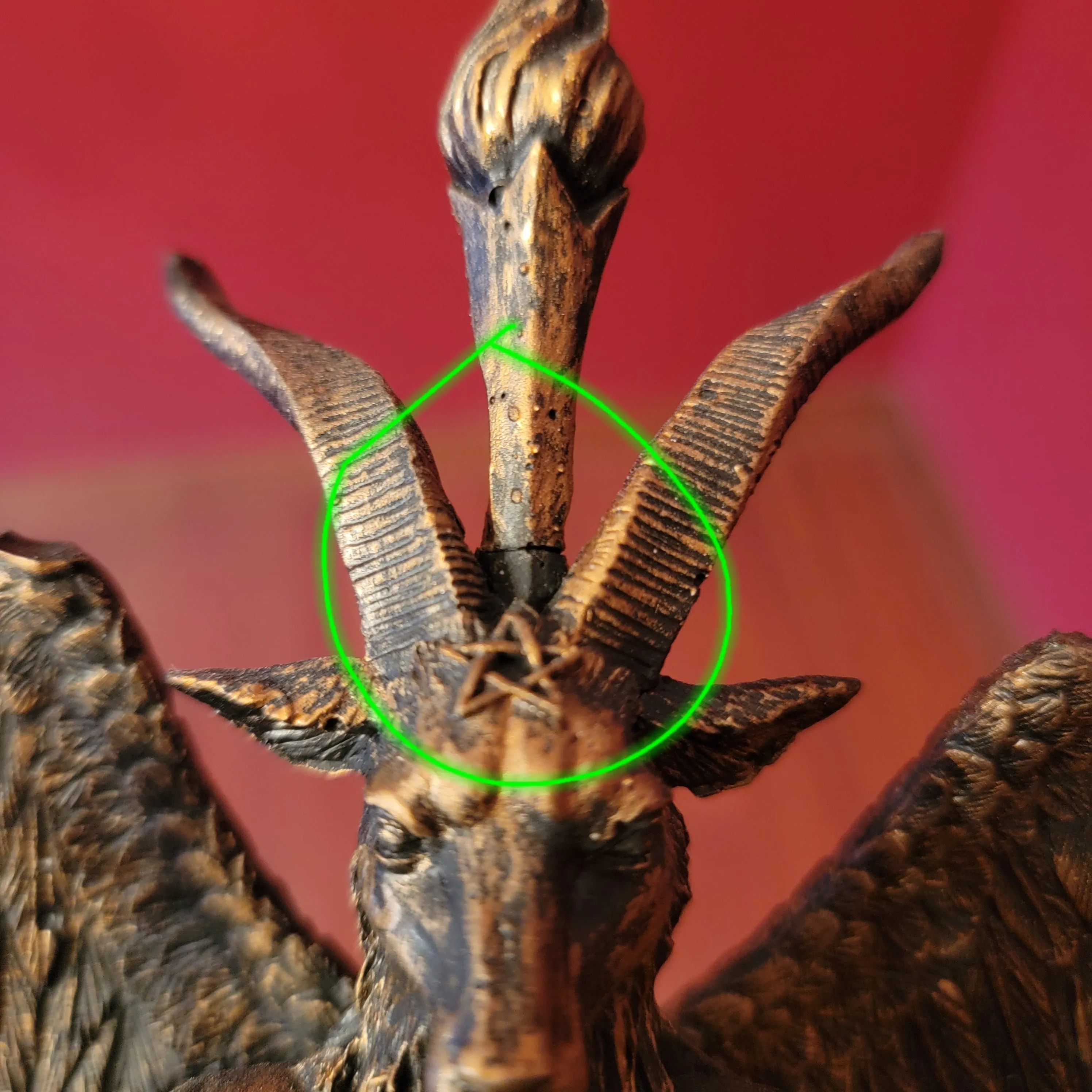 DEFECT DISCOUNT - Baphomet Black Storm Ball Statue