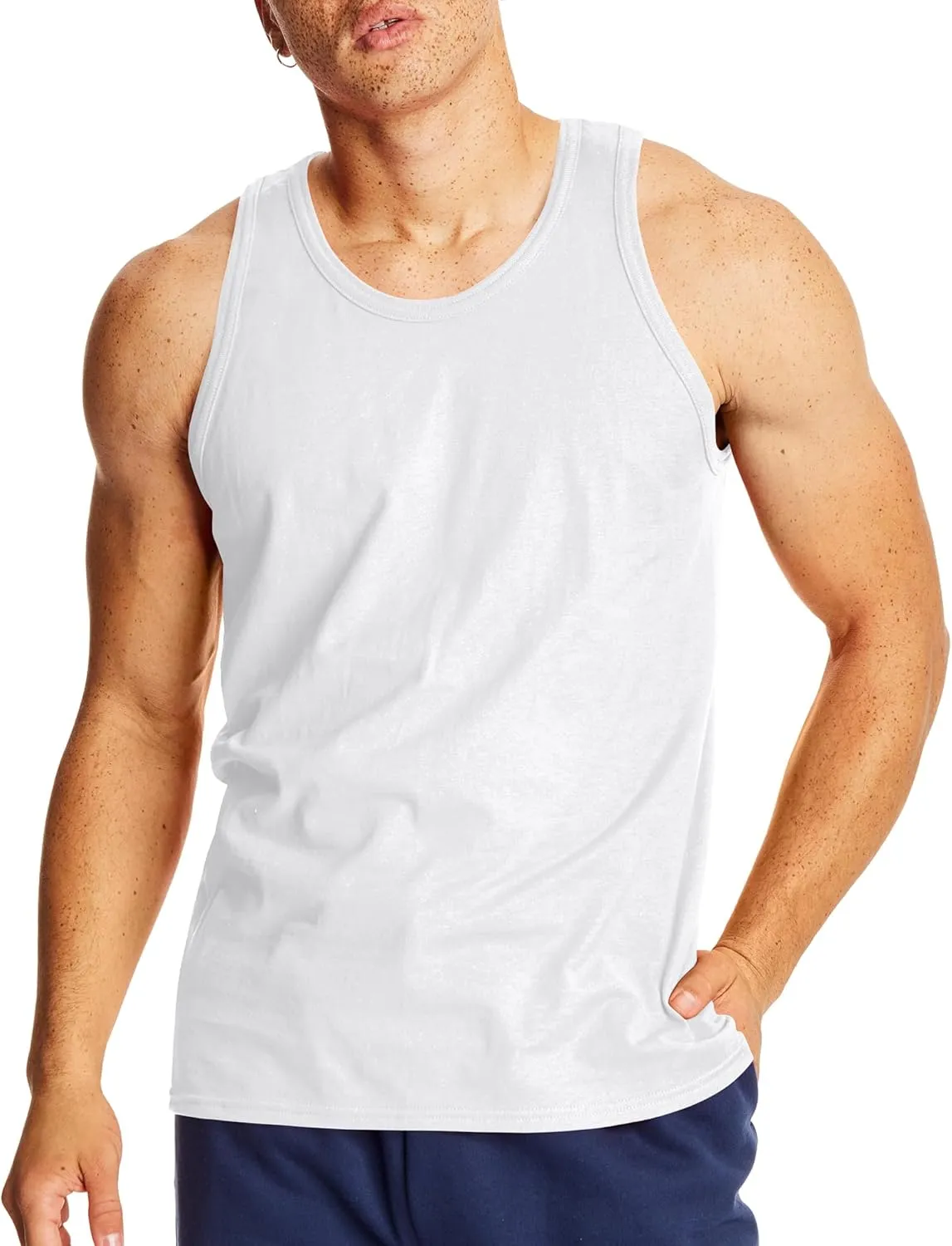 Hanes Men??s Performance Tank, X-Temp Moisture-Wicking Tank Top, Solid Colors, 2-Pack