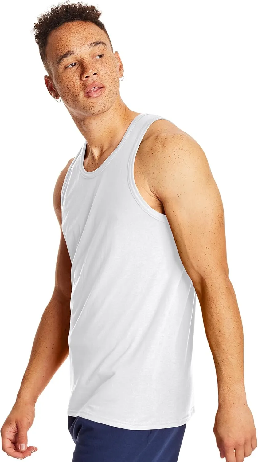 Hanes Men??s Performance Tank, X-Temp Moisture-Wicking Tank Top, Solid Colors, 2-Pack