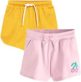 HILEELANG Toddler Boys' Shorts 3-Pack Summer Cotton French Terry Solid Adjust Pocket Shorts 12M-7Y
