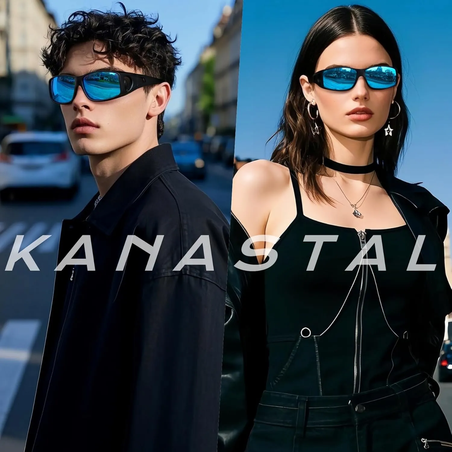 KANASTAL Fit Over Glasses for Men Women Polarized UV400 Protection Fashion Wrap Around Shades