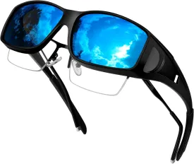 KANASTAL Fit Over Glasses for Men Women Polarized UV400 Protection Fashion Wrap Around Shades