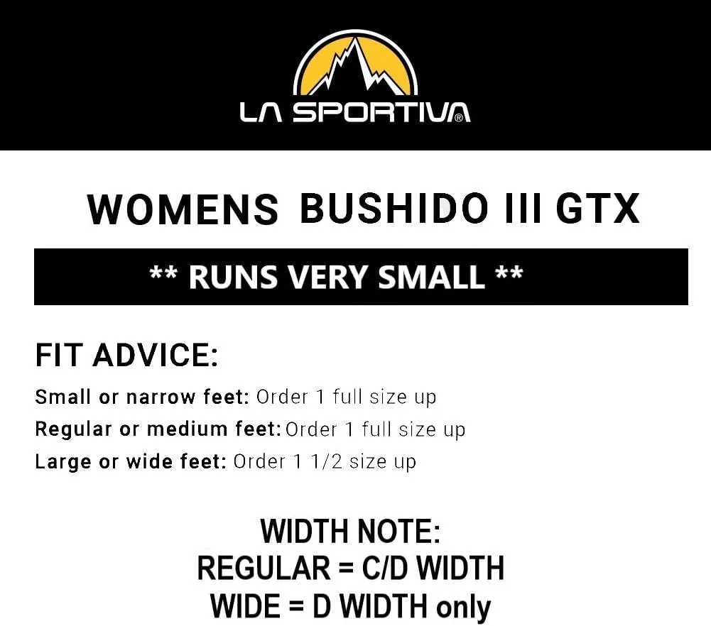 La Sportiva Womens Bushido III GTX Waterproof Trail Running Shoe