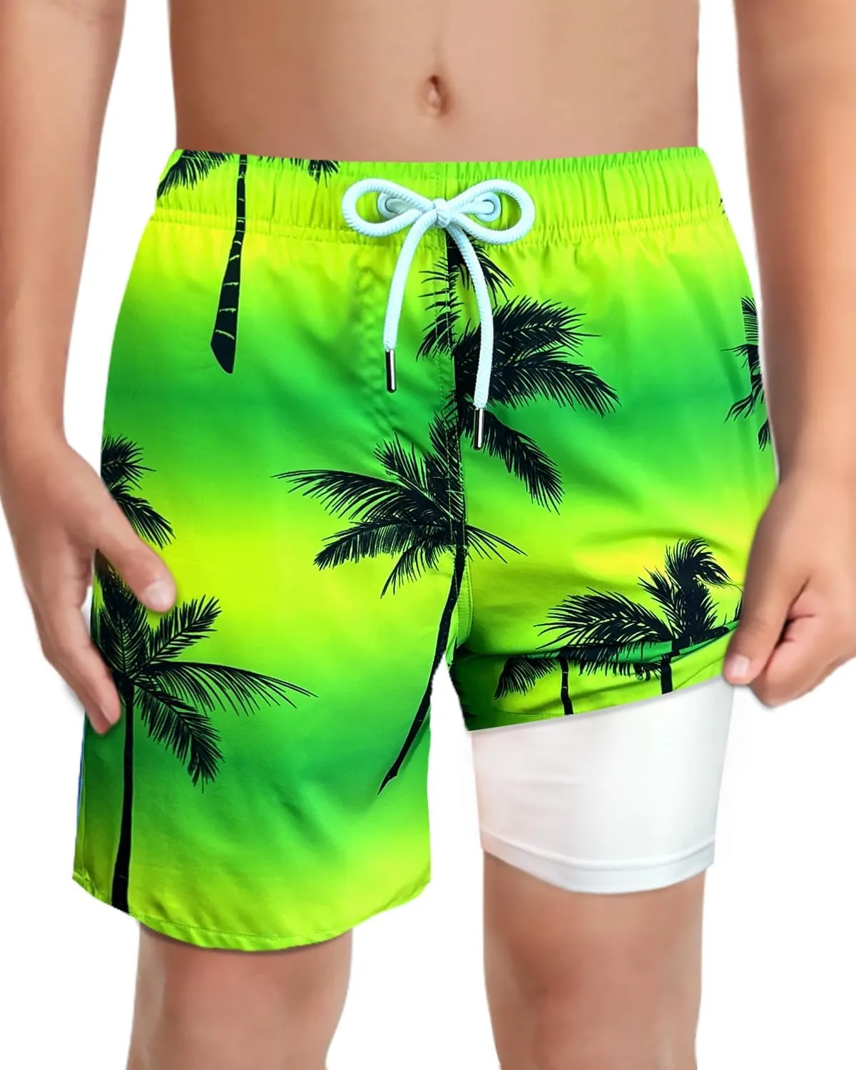 LUCOWEE Boys Swim Bathing Trunks Soft Compression Liner no-Chafing Swimming Shorts Quick Dry Light UPF 50  Quality Swimsuit