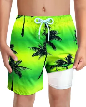 LUCOWEE Boys Swim Bathing Trunks Soft Compression Liner no-Chafing Swimming Shorts Quick Dry Light UPF 50  Quality Swimsuit
