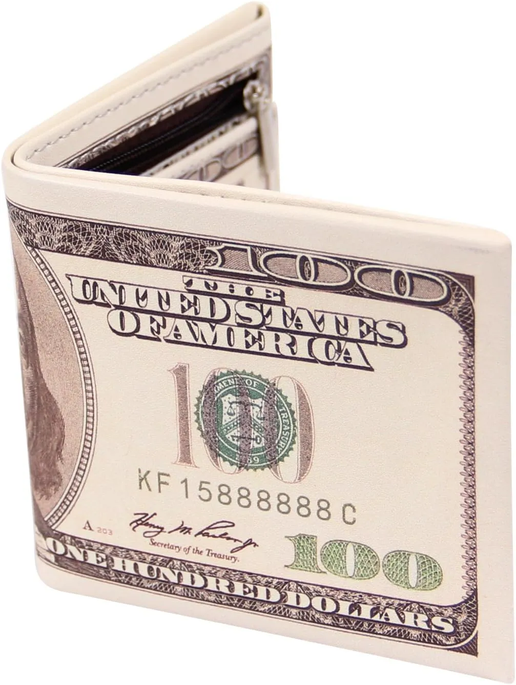 Men Us Dollar Bill Wallet Billfold Leather Credit Card Photo Holder