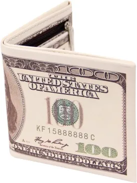 Men Us Dollar Bill Wallet Billfold Leather Credit Card Photo Holder