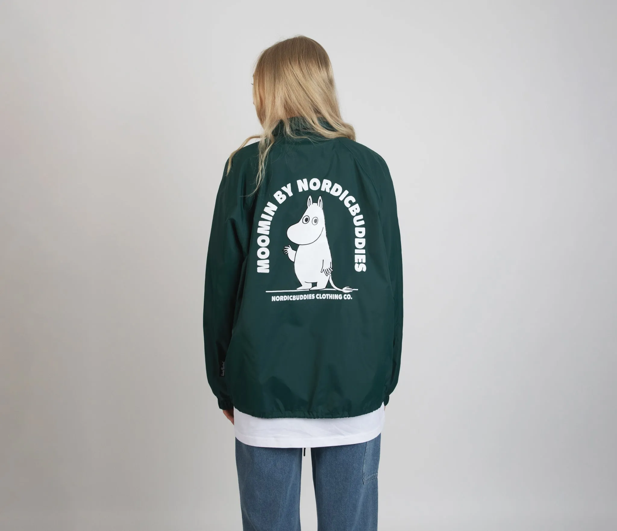Forest Green Moomintroll Coach Jacket - Premium Quality