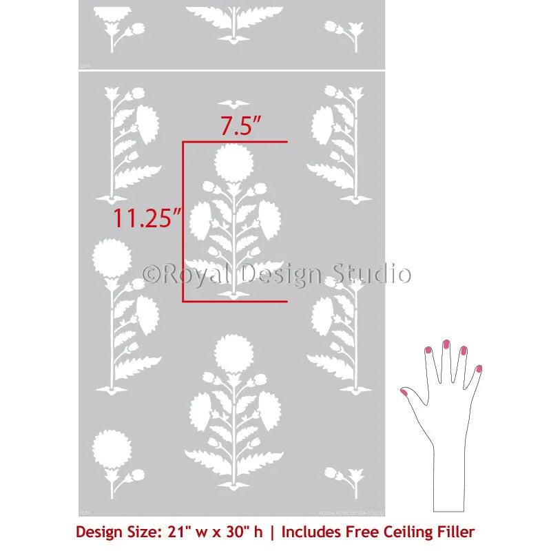 Nadia Block Print Wall Stencil
