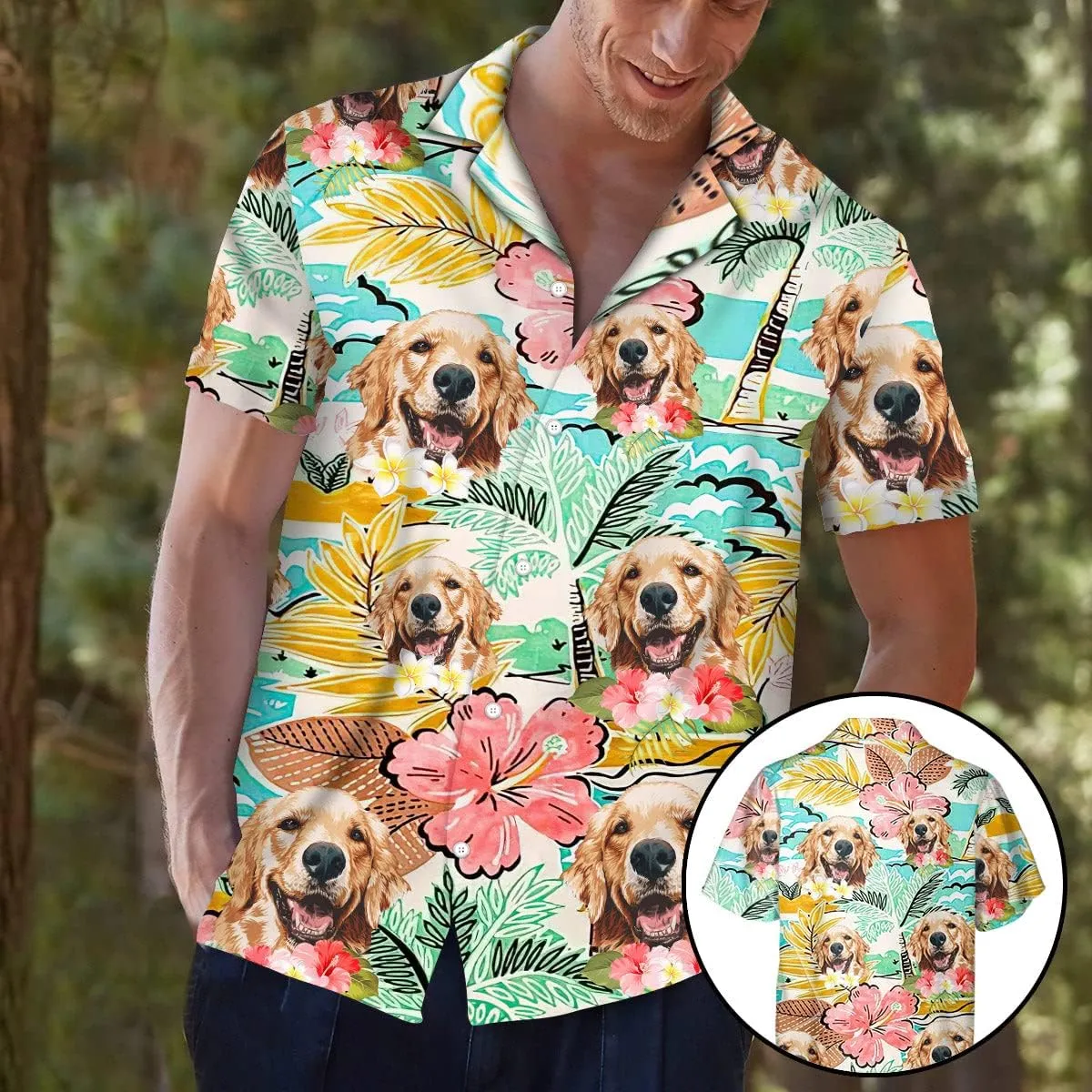 NAZENTI Personalized Hawaiian Shirt - Custom Face Shirt, Hawaiian Picture Shirts, Funny Hawaiian T-Shirt for Men Women 11