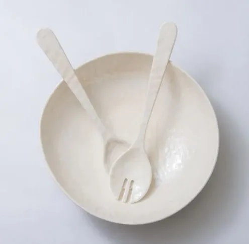 Salad Servers Cream