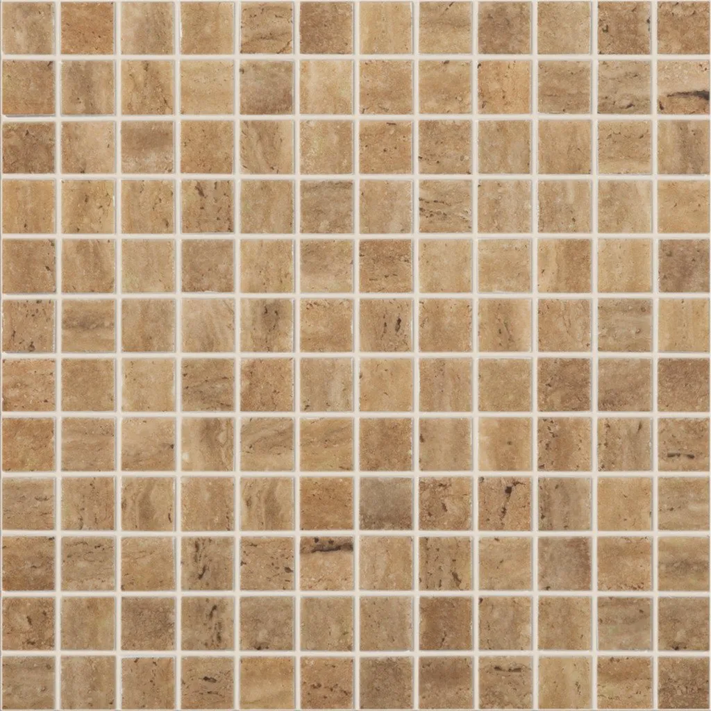 Travertino Noce MT 4100, 1" x 1" - Glass Tile