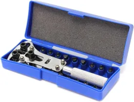 Watch Repair Tool Kit, 3 Point Wrench Screw Case Remover Tool, Adjustable Watch Back Case Opener, Battery Replacement and Movement Holder, Heavy Duty Stainless Steel